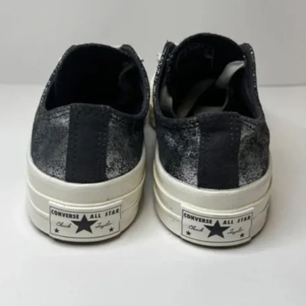 Dark Silver Size 5.5 Converse Chuck 70 Ox Men’s Sneakers Sparkly - Picture 5 of 8